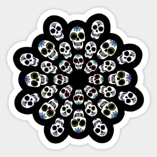 Sugar Skulls in a Circle Sticker